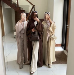 Skromny sukienka muzułmańska Eid Ramadan Abayas dla kobiet dubajski indyk Kaftan Kebaya Djellaba Jalabiya Kimono Abaya Caftan Marocain Femme