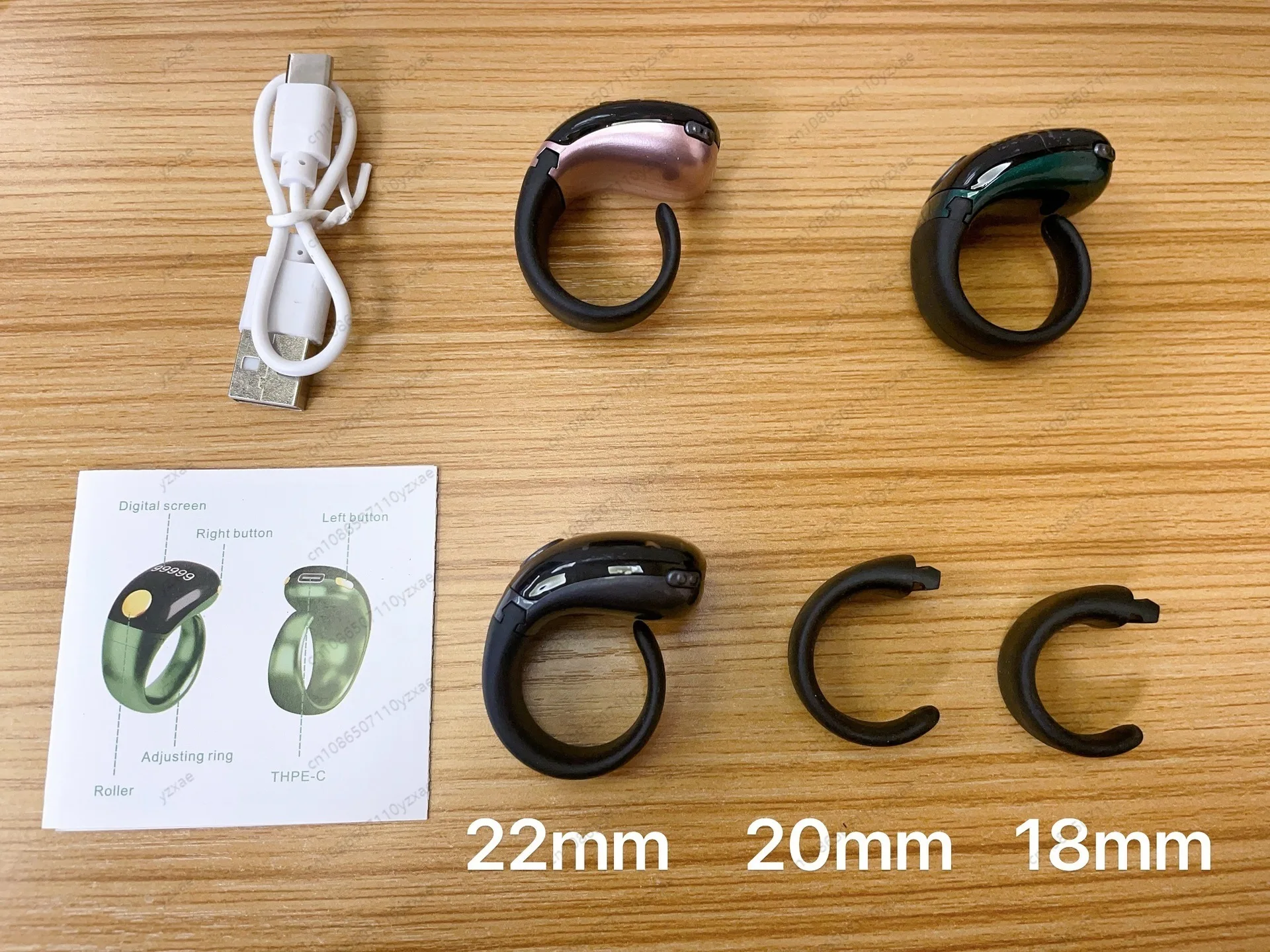 S7 Smart Ring Counter, Multi-Channel OLED Electronic Counter with Rechargeable Battery