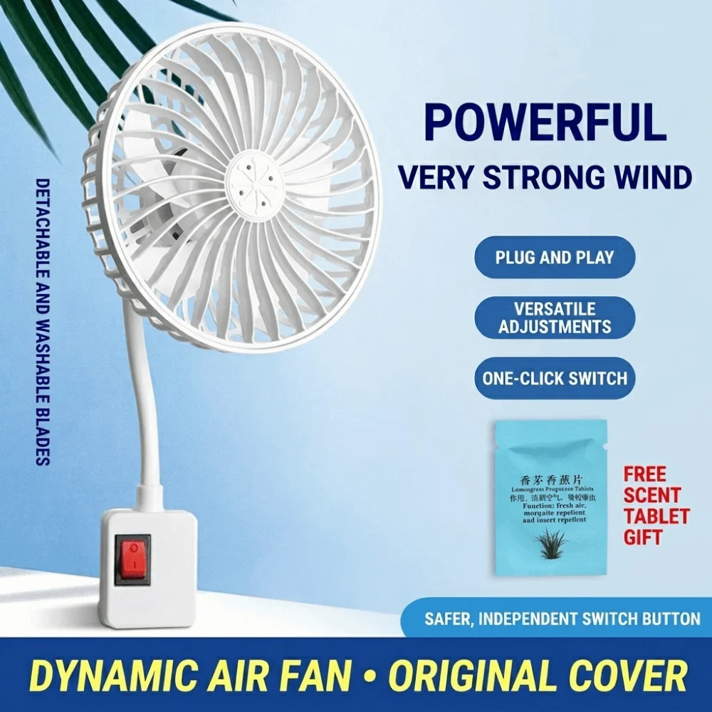 360 Rotatable Socket Fan with Safety Cover Low Noise Wall Socket Fan EU Plug Energy Saving Kitchen Fan for Kitchen Bathroom Dorm