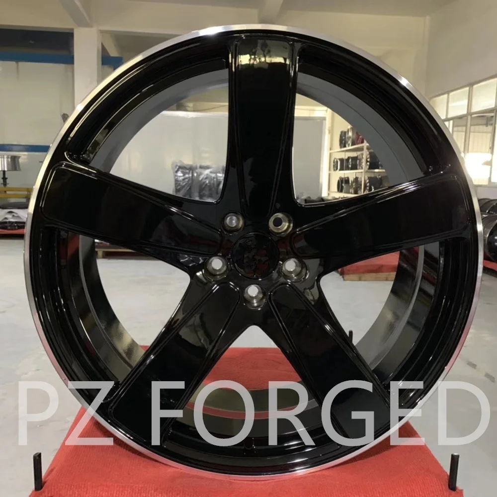 For  Hot Sale Black Star Shape 5 Holes 17 18 19 20inch Car Rims Black Alloy Wheels Rims for Mercedes benz