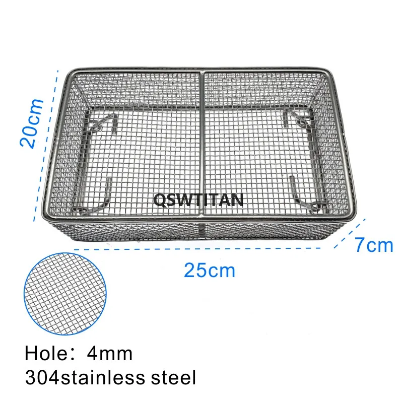 Sterilizing Box Stainless Steel Disinfection Net Basket Autoclave Sterilization Case Surgical Operating Instrument Without Cover