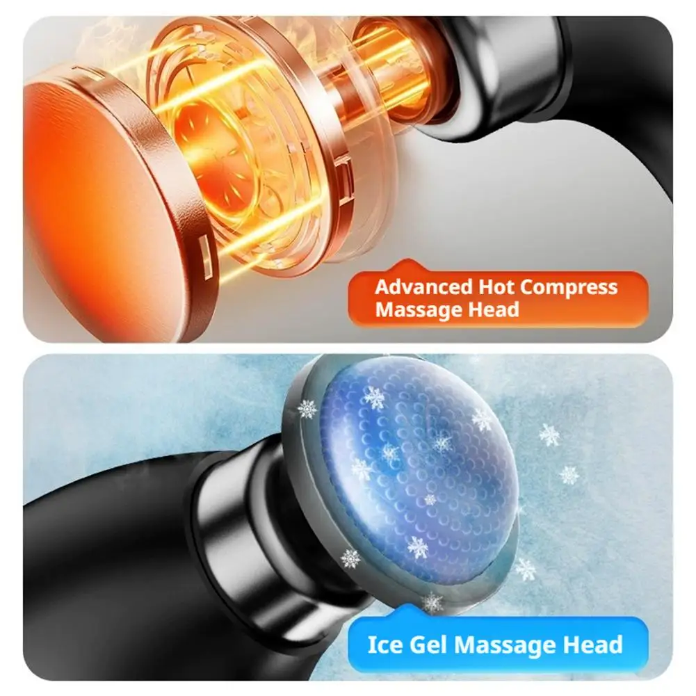 

Smart Fascia Gun Type-C Charging Electric Massager Electric Back Gun Fascia Home Artifact Hammer Handheld Gifts Hammer E3Y8