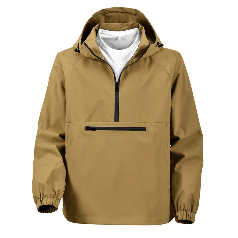 Men's Jacket Spring 2026 New Casual Versatile Fashion Hooded Tooling Jacket Top