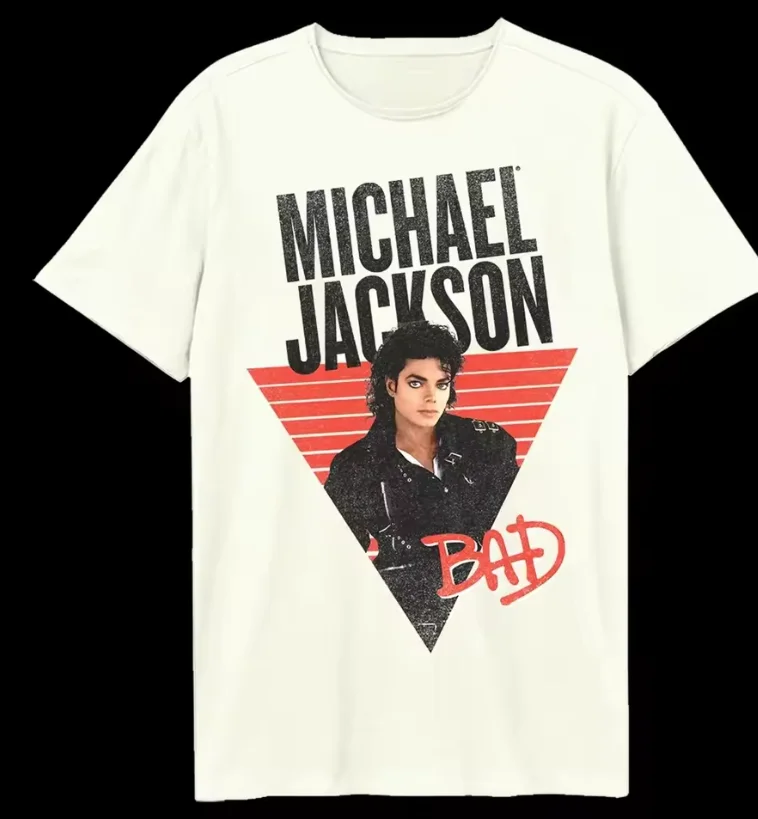 Michael Jackson Michael Jackson American Vintage High Street Trend Men's Oversize T-Shirt Mens Women's T Shirts Moisture Wicking
