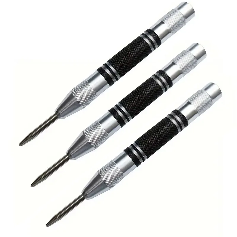 Auto Center Puncher Hole Marker Wood Metal Steel Spring Load Kerner Drill Locator Heavy Duty Punch Carpentry Automatic Hand Tool