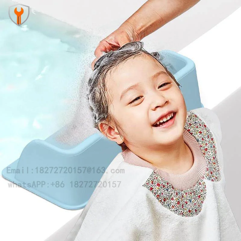 Silicone portable shampoo basin with rinse cup is suitable for children and the elderly shampoo pad