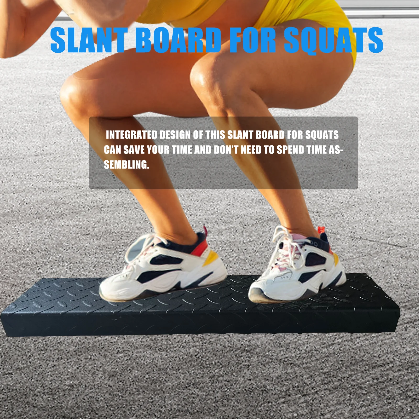 Home Gym Steel Calf Raise Bar Squats And Weightlifting Slant Board Foot Stretch Anti-Slip Solid Calf Workout Equipment Block