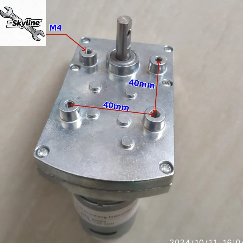 7-type 6V~24V 555 DC gear motor 12V 24V metal gears large power RS-555 DC motor~