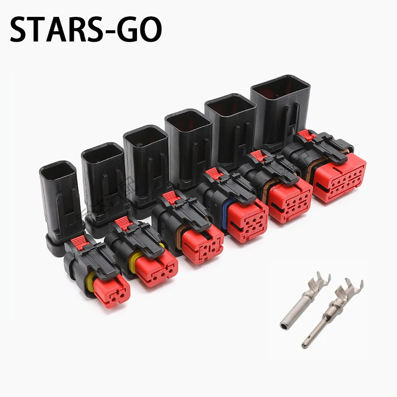 1/10SET 776534-1 776430 776488 776434 776495 776438 -1 2/3/4/6/8/12 Pin Waterproof car connector and contact Public Head