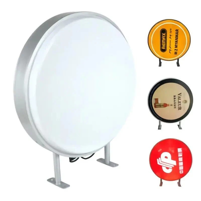 Round acrylic LED light box rotating sign sign wall-mounted out-of-home advertising display