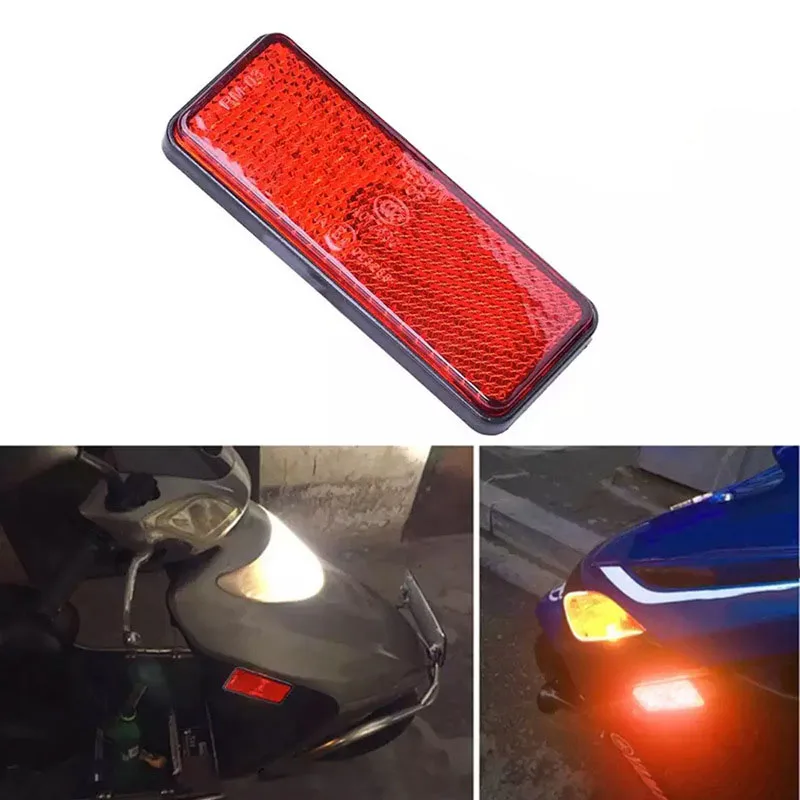 KOOJN-Motocicleta freio brilhante cauda luz, LED treliça refletor, aviso flash, impermeável, 2pcs