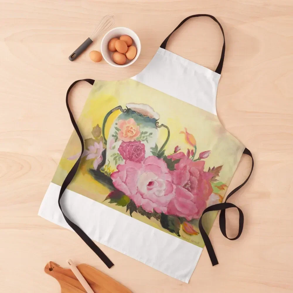 

Still Life of Roses Apron For Woman Waterproof Kitchen Woman Woman Kitchens Apron