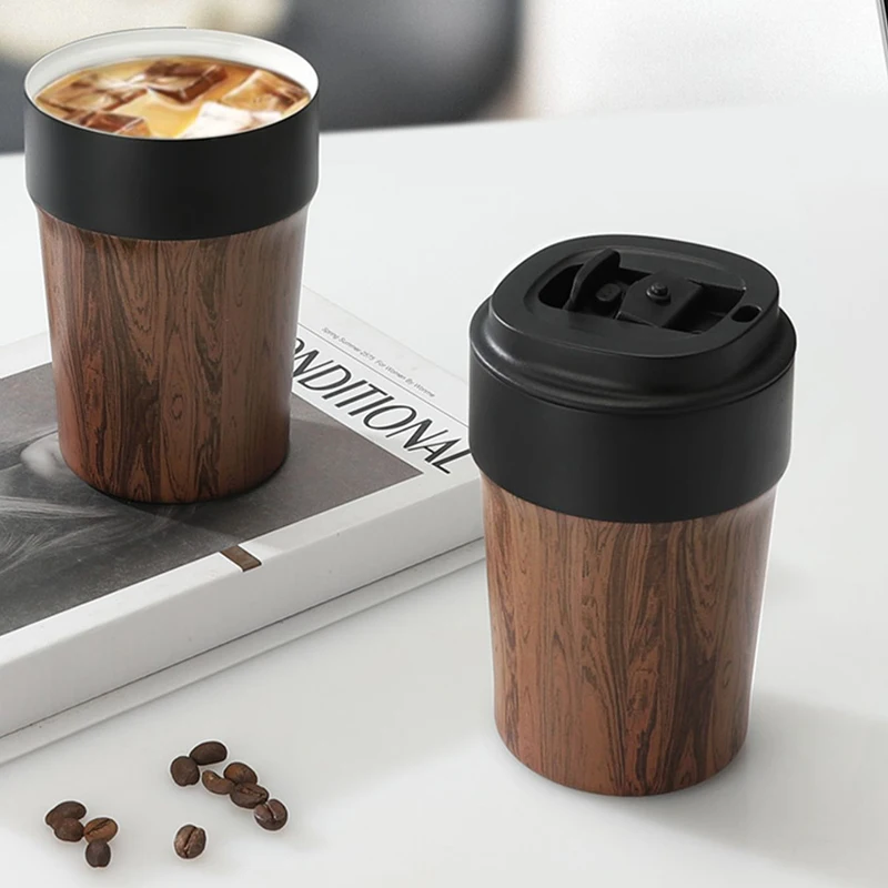 Ceramic Liner Thermos Coffee Cup Stainless Steel Vacuum Insulated Thermos For Coffee Thermal Mug Tumbler Gift