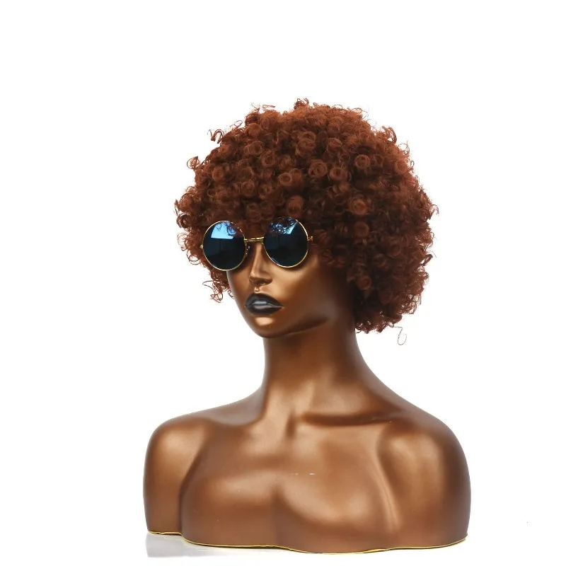 Clown Afro couvre-chef Halloween balle habiller chapeaux gros cheveux bouclés fête femme vêtements accessoires costume cheveux courts et lunettes