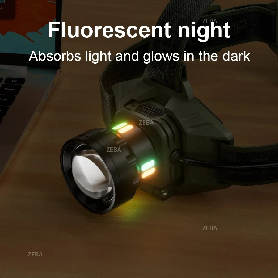 39000000LM Most Powerful LED Headlight Strong Light 3500M Head Torch Rechargeable Head Flashlight Outdoor Fishing Camping Lanter