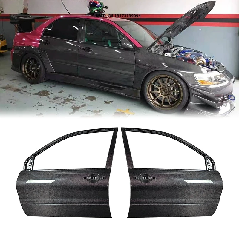Real Carbon Fiber Car Door Fit for  Lancer Evolution VII/VIII/IX (EVO 7/8/9) CT9A  2001-2007