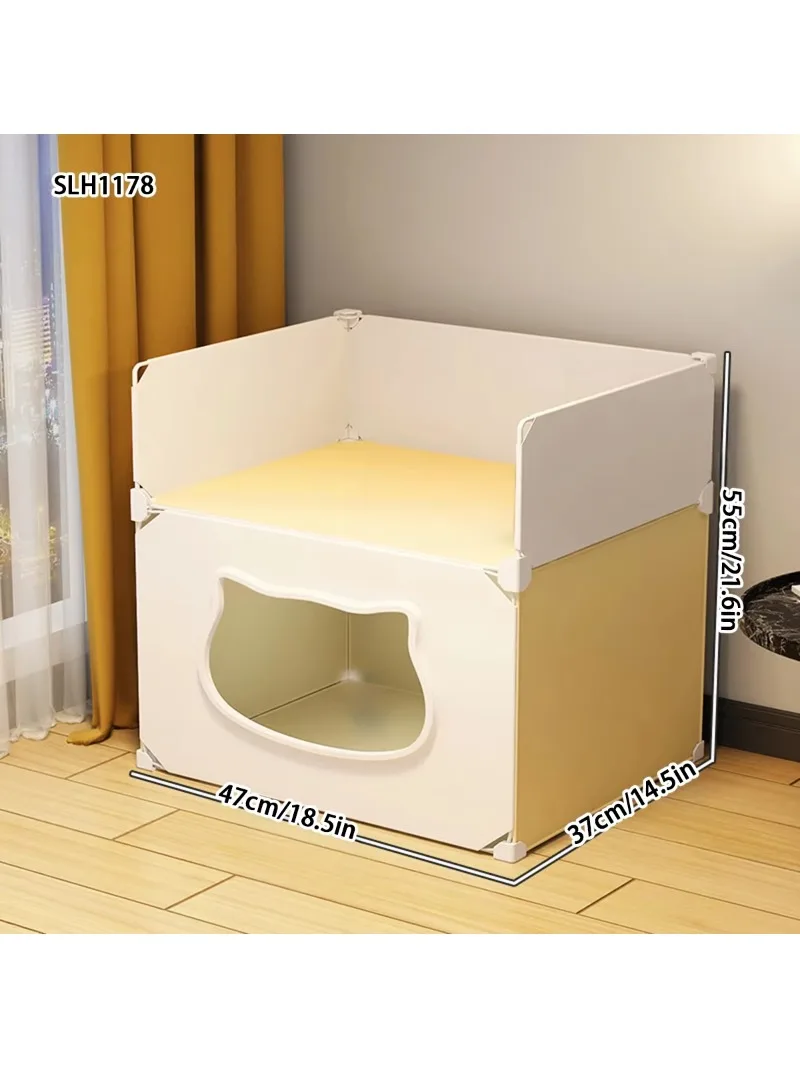 Soft Cozy Portable Cat Bed Multi-Season Semi-Enclosed Washable Pet Napping Villa Small Cozy Cat House