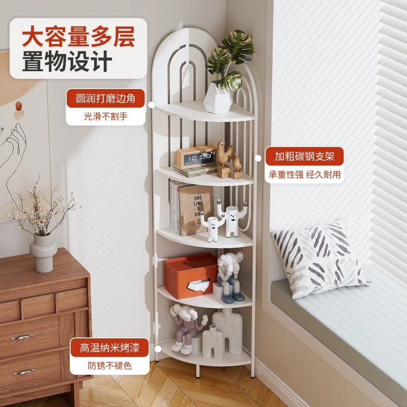 Corner storage Multi-layer corner corner living room Floor-to-ceiling space-saving household storage rack