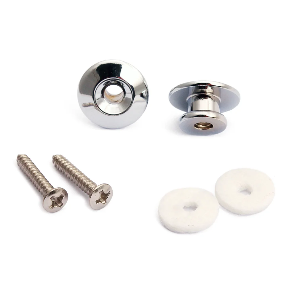 

2 Pcs Mushroom Head Strap Locks Solid Copper Electric Guitar Accessories Acoustic Parts Metal Buttons Strap Lock Musical