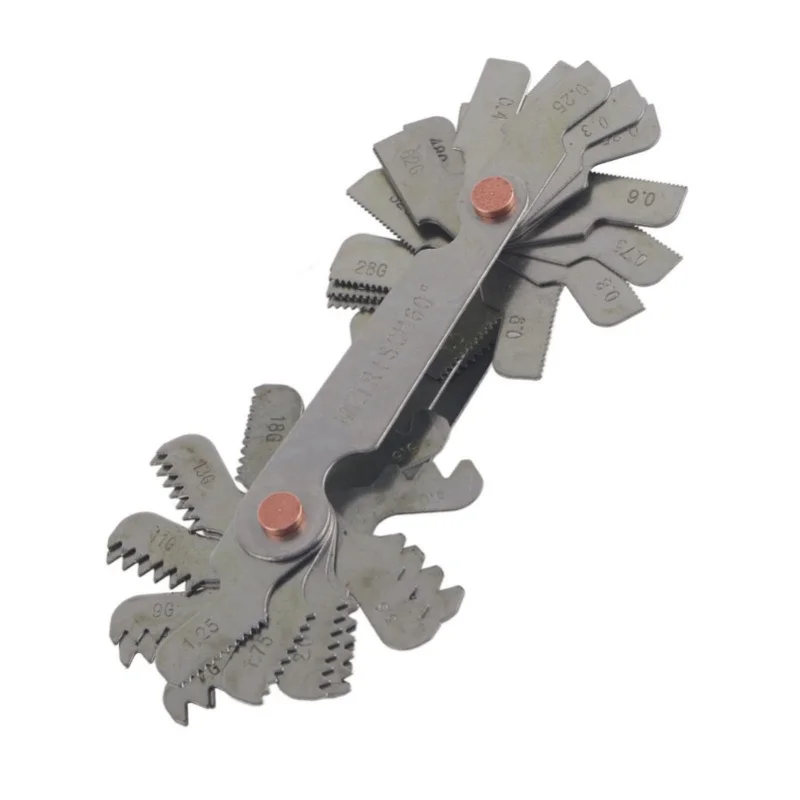 52Pcs Stainless Thread Plug Gage 60 And 55 Degree Screw Pitch Measuring Tool (Metric&Imper)