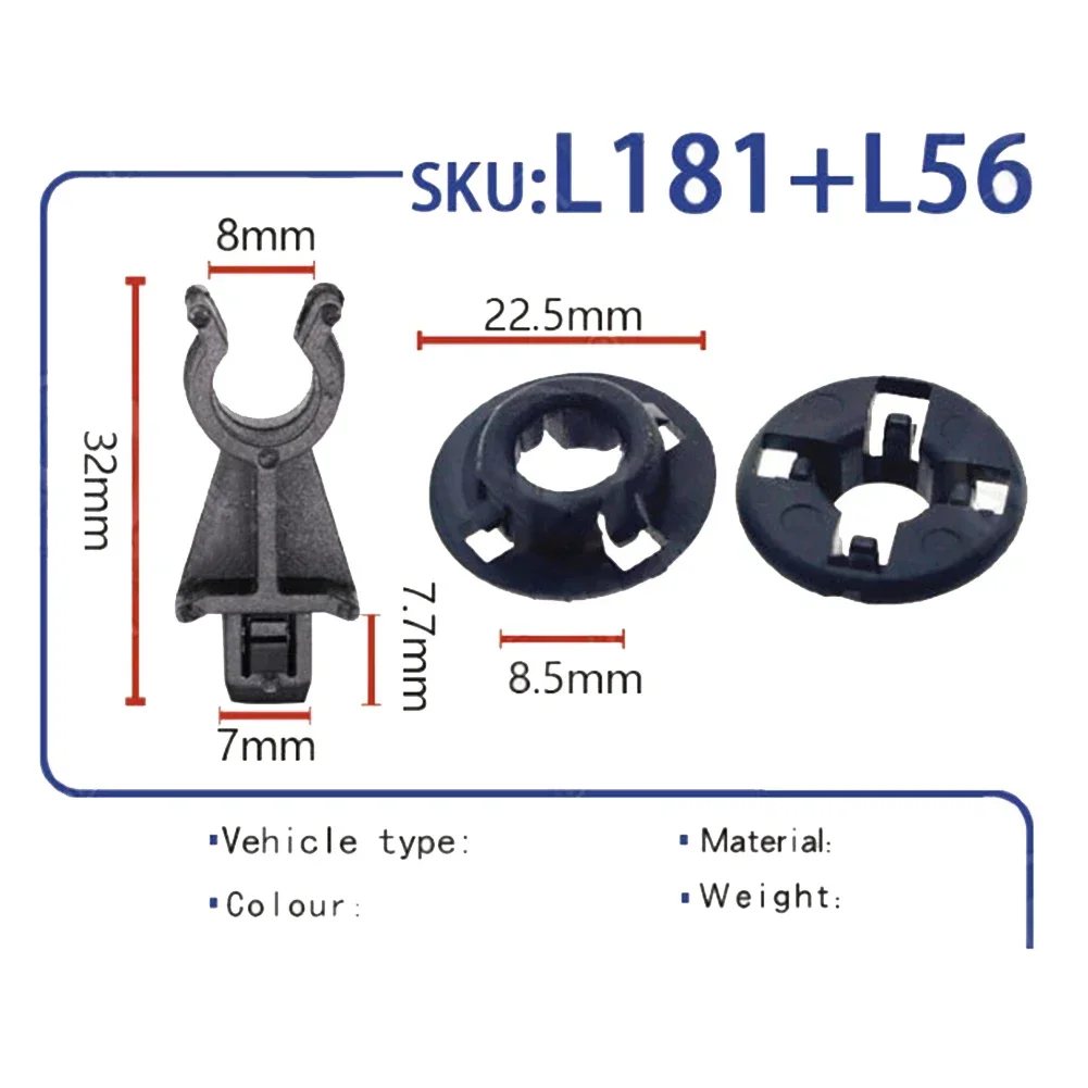 

CarHome 10Sets Car Bonnet Prop Rod Retaining Clip For Nissan Dualis J10 2006-2013 Pathfinder R51 2005-2012 65722-EB300 NE