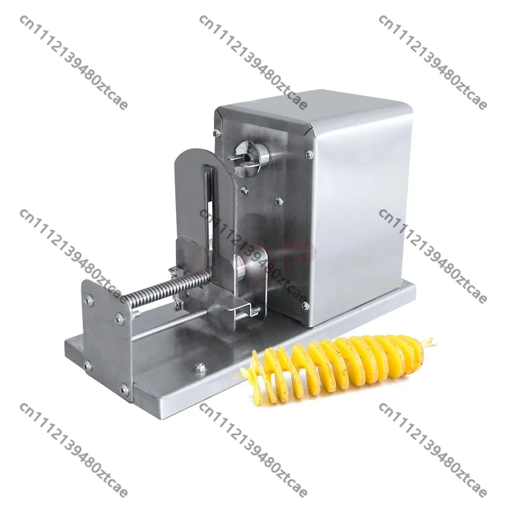Commercial Electric Tornado Potato Slicer, Stainless Steel Twisted Potato Tower Chip Cutter Machine