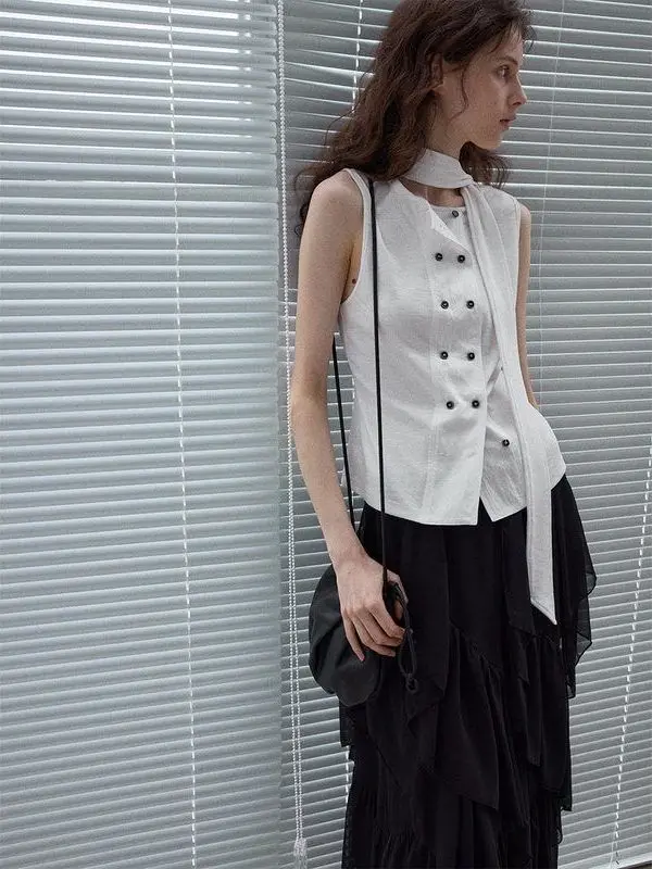 

Hello September Autumn New Design Knitted Vest with Sa Splicing Ribbing Korean Sle Cotton Blend ort Svel