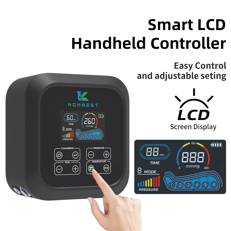 TJXLAir العلاج بالضغط الرياضة الانتعاش للدورة الدموية والاسترخاء 6 Chmabers آلة تدليك الساق الأحذية