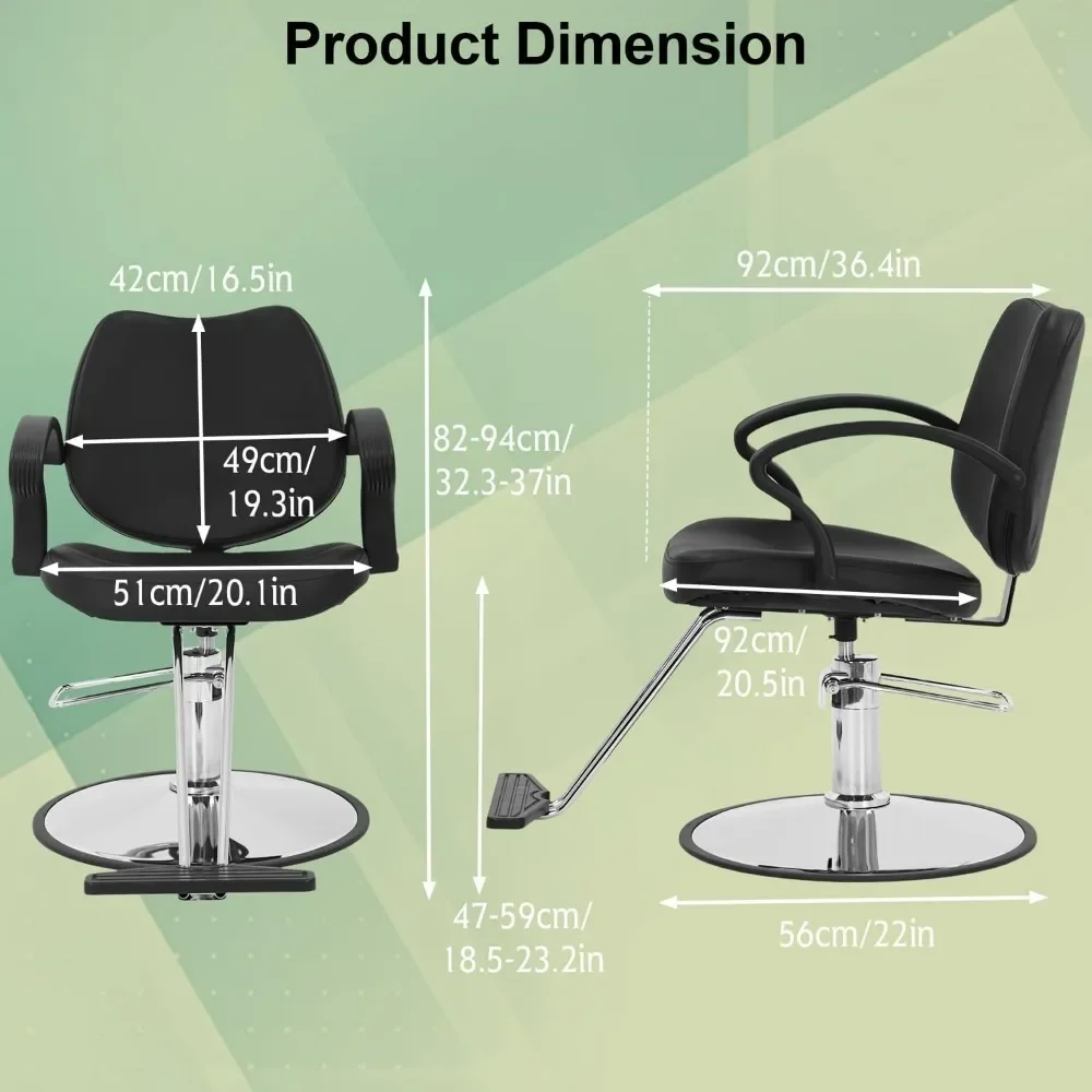 Salon Chair Barber Chair Shampoo Styling Chairs Heavy-Duty Beauty Barber Swivel Styling Chairs Salon Equipment