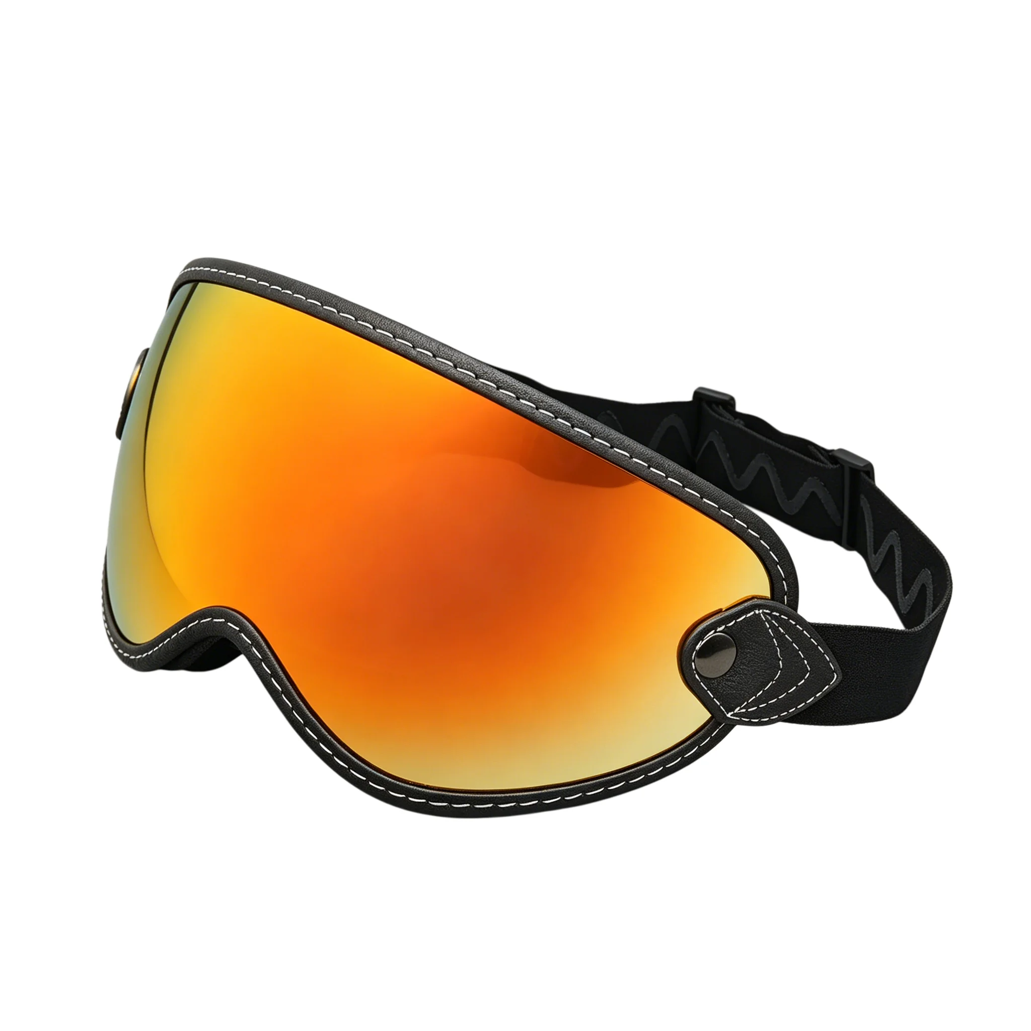 

Open Face Motorcycle Helmet Retro Bubble Visor Shield With Elastic Band Helmet Replacement Accessories