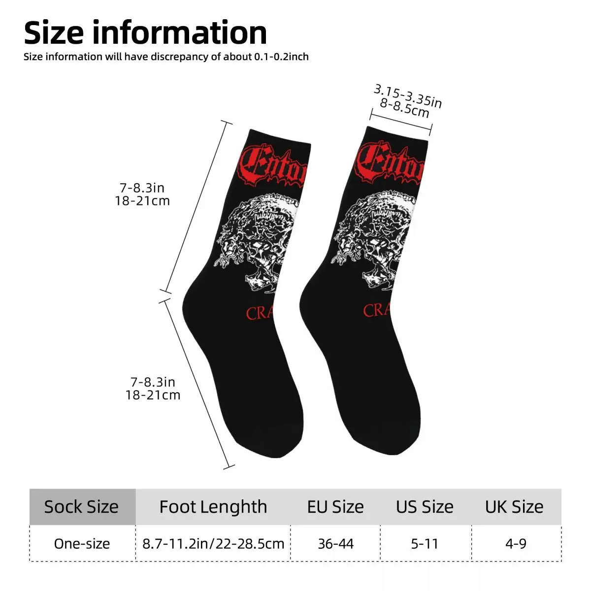 Funny Happy Men's compression Socks Attractive Vintage Harajuku Entombed Hip Hop Novelty Pattern Crew Crazy Sock Gift Printed