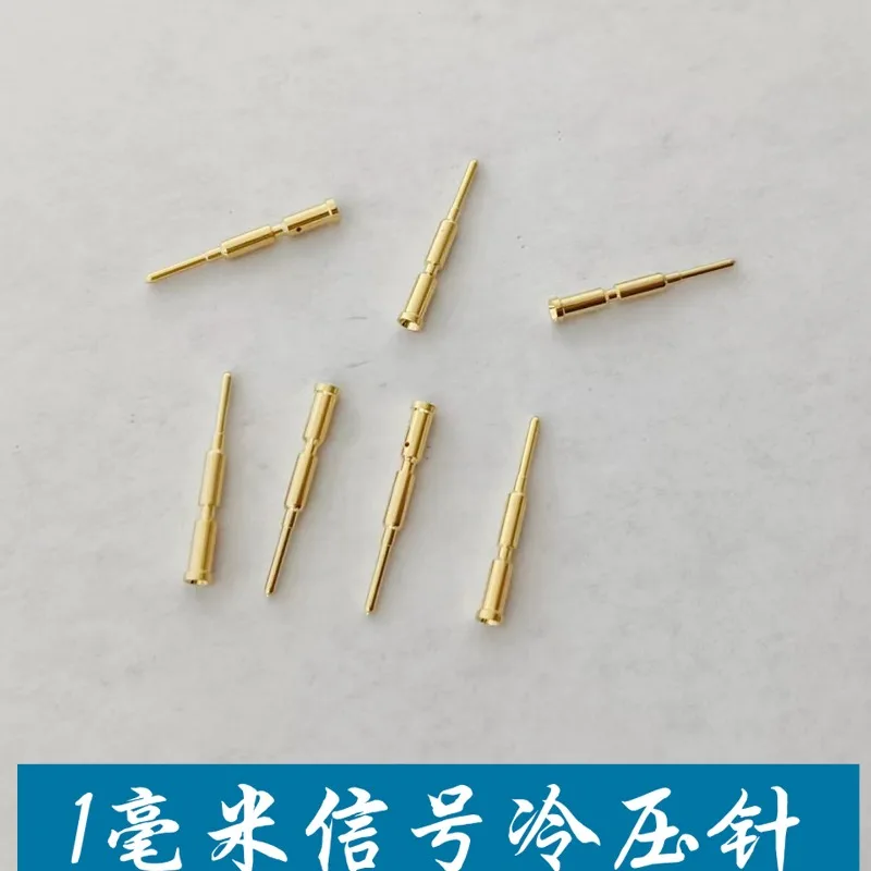 Machine tool M23 aviation plug cold pressing  encoder crimp pin male pin female pin copper gold plated terminal   30pcs/bag