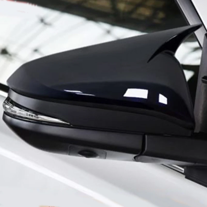 

For Toyota RAV4 RAV-4 2013 2014 2015-2018 Rearview Mirror Cover Cap Housing Sticker Trim With Horn Car Styling Accessories