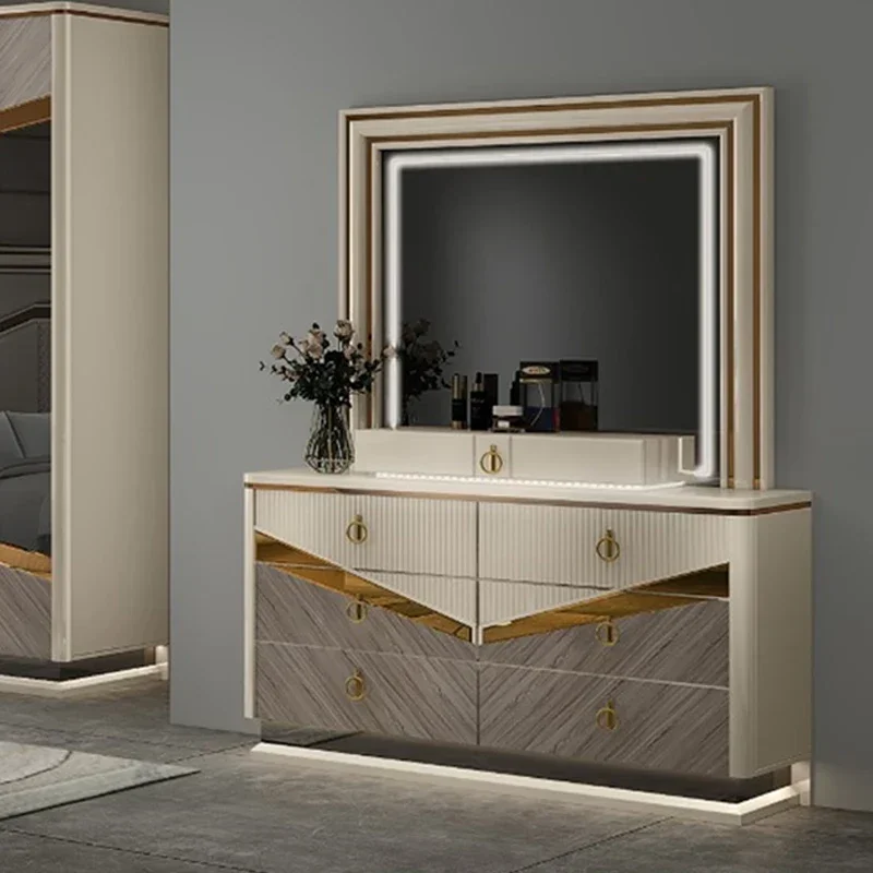 

Furniture Modern Wood Frame King Size Bed Double Leather Headboard Villa Home Queen Wooden Full Bedroom Furniture Set