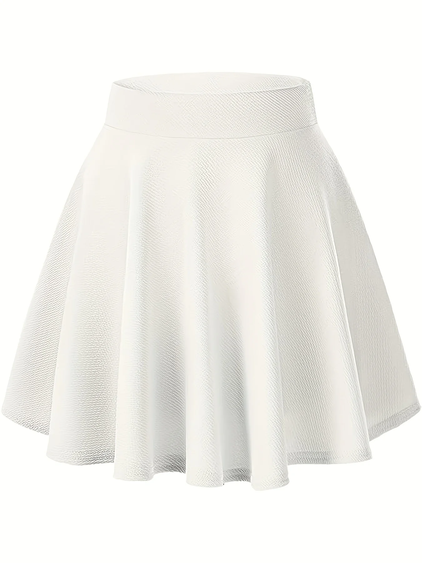Neuer modischer, einfarbiger, lässiger, bequemer High-Waist-Rock für Damen, Mini-Faltenrock – Detail 7