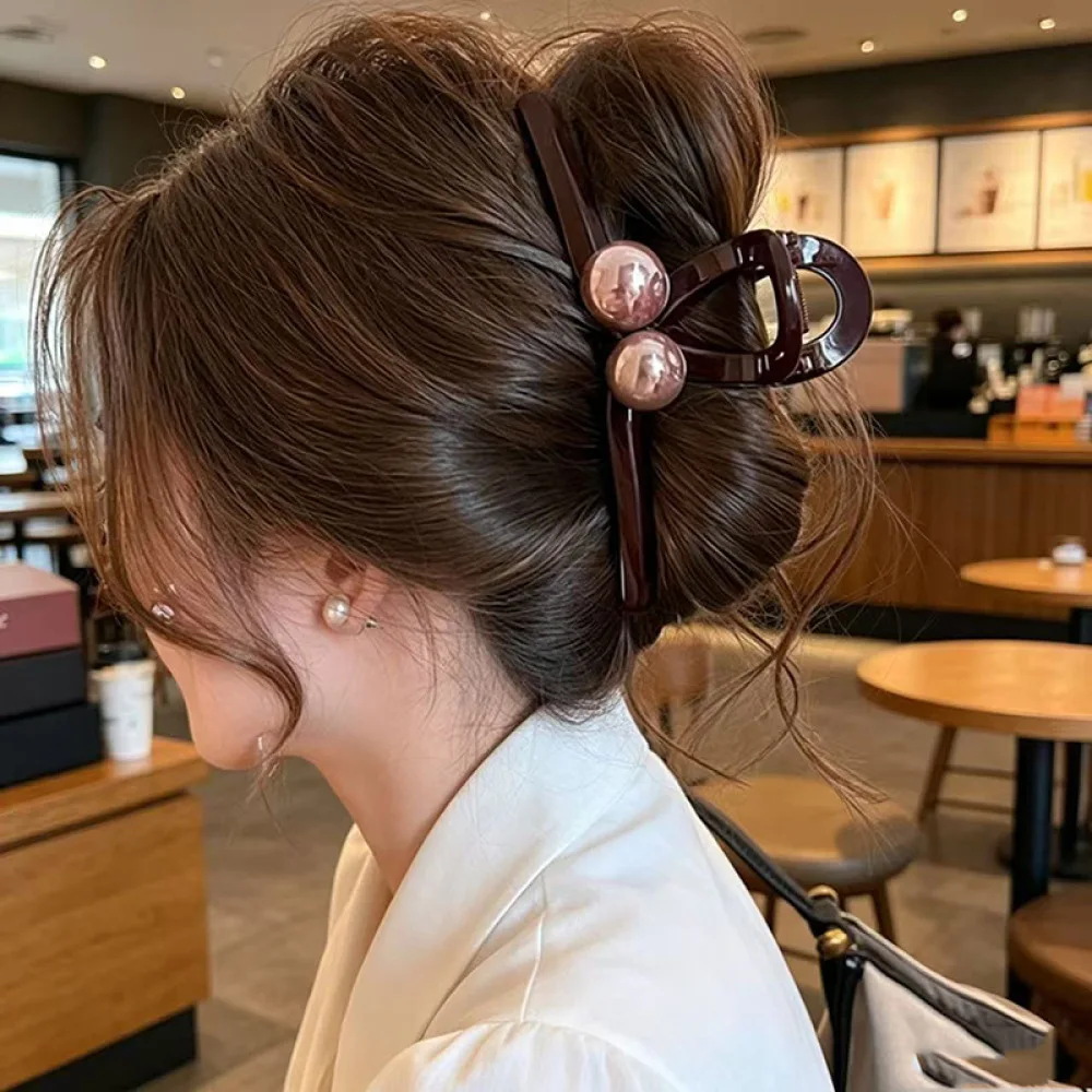 13cm Large Hair Claw Clip For Thick Hair Matte Acrylic Shark Clip Elegant Simple Hair Styling Pin Professional Quality