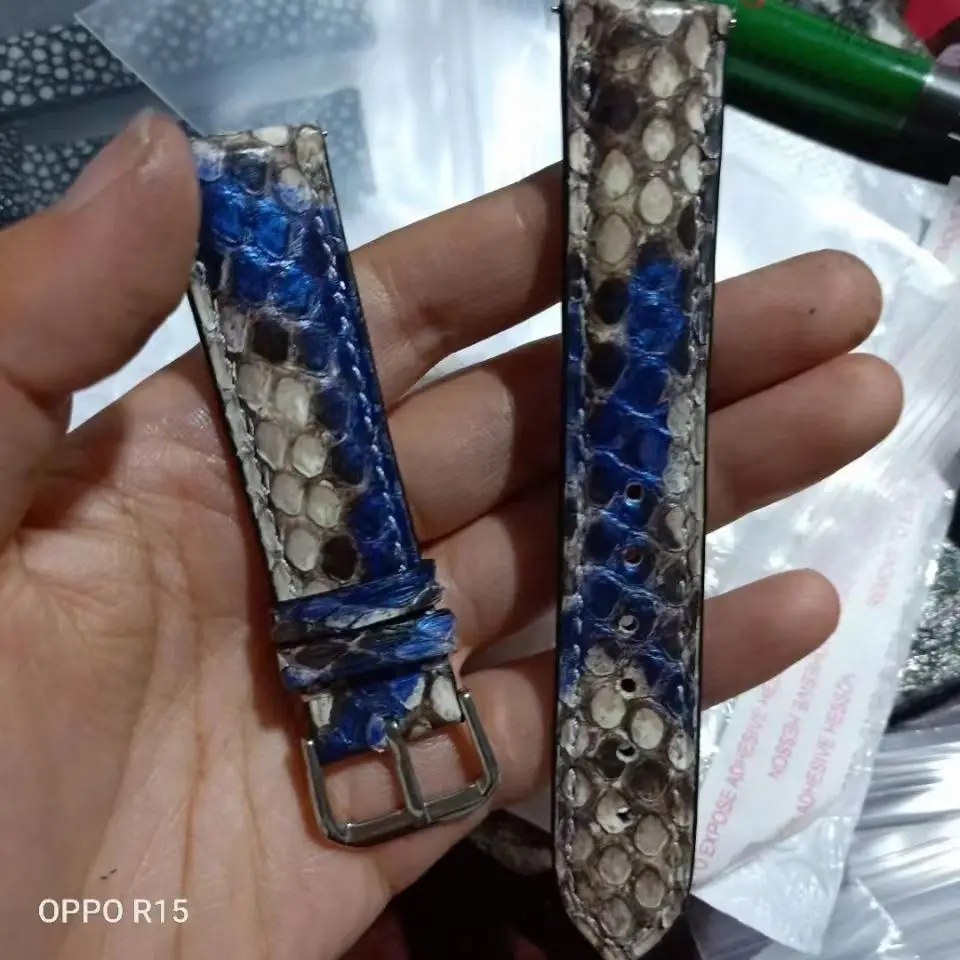 2024   Snakeskin strap, leather strap, unisex, new 2024 model, custom-made in various sizes