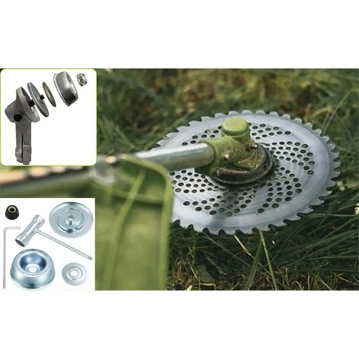 Lawn Mower Blade Adapter Kit,Universal Trimmer Head Adapter Set for Straight Shaft String Trimmer Brush Cutter Parts