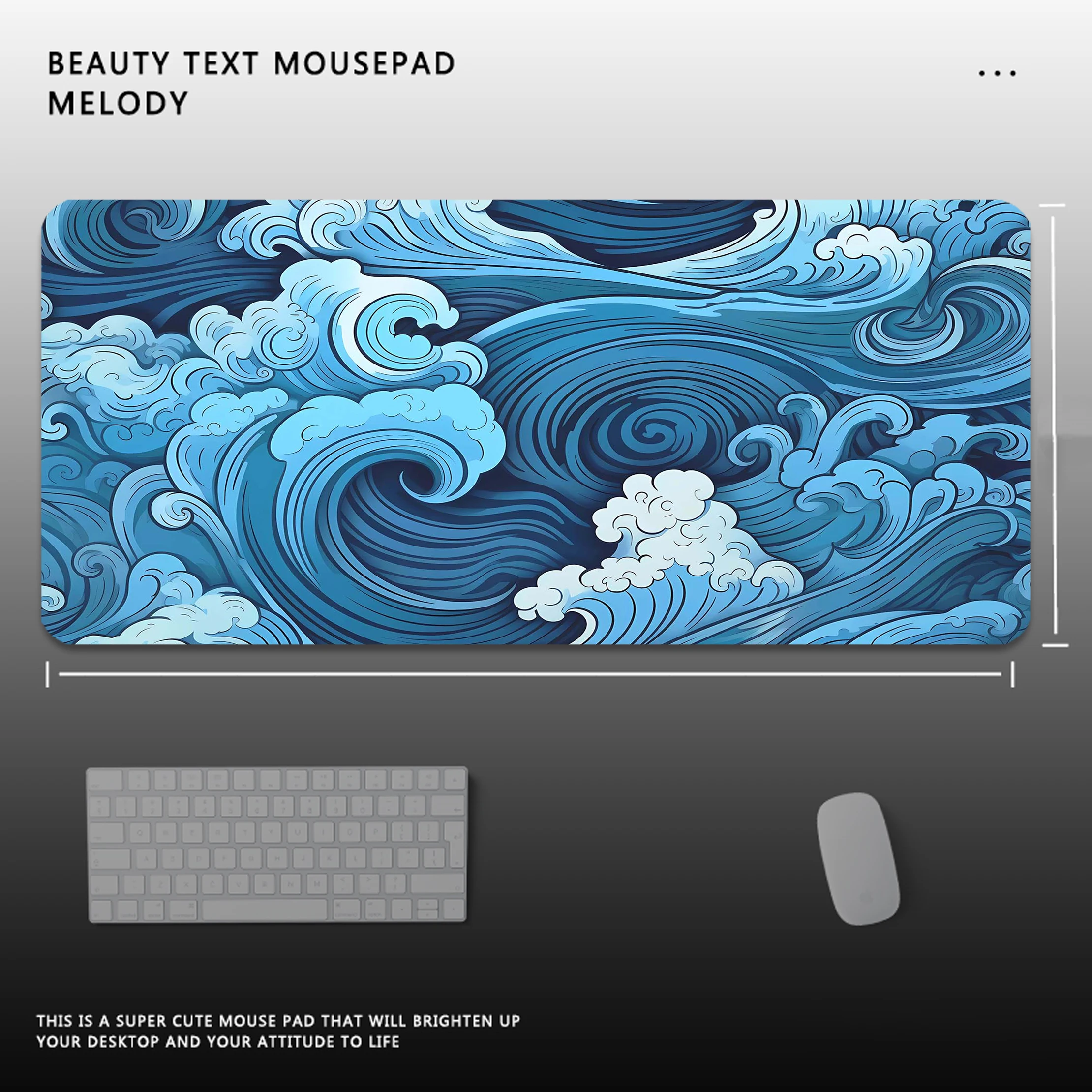 

Great Wave Art HD Print Mousepad Keyboard Desk Mat 80x30cm Lock Edge Extend Mouse Pad Starlit Sky Office Table Protection