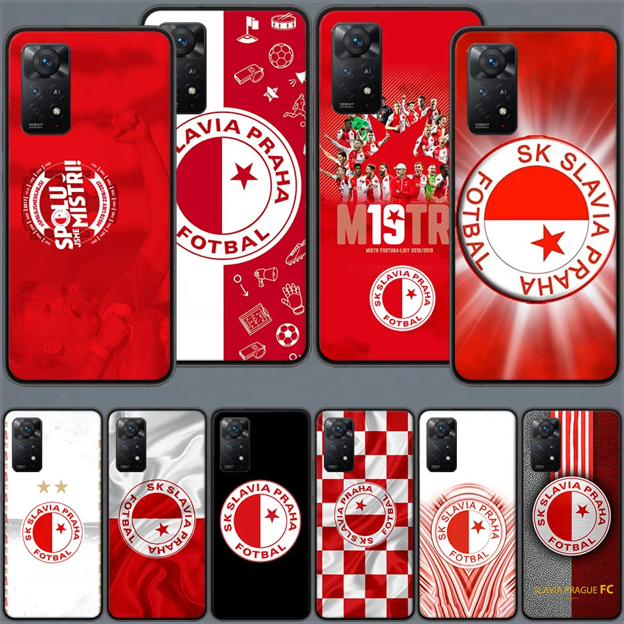 Sk Slavia Praha Czech Republic Phone Case For Redmi Note 13 5G Plus Capa 12 12C 10A 10C 10 9A 9C 9T 9 8A 8 K70 K60 Pro Xiaomi A2