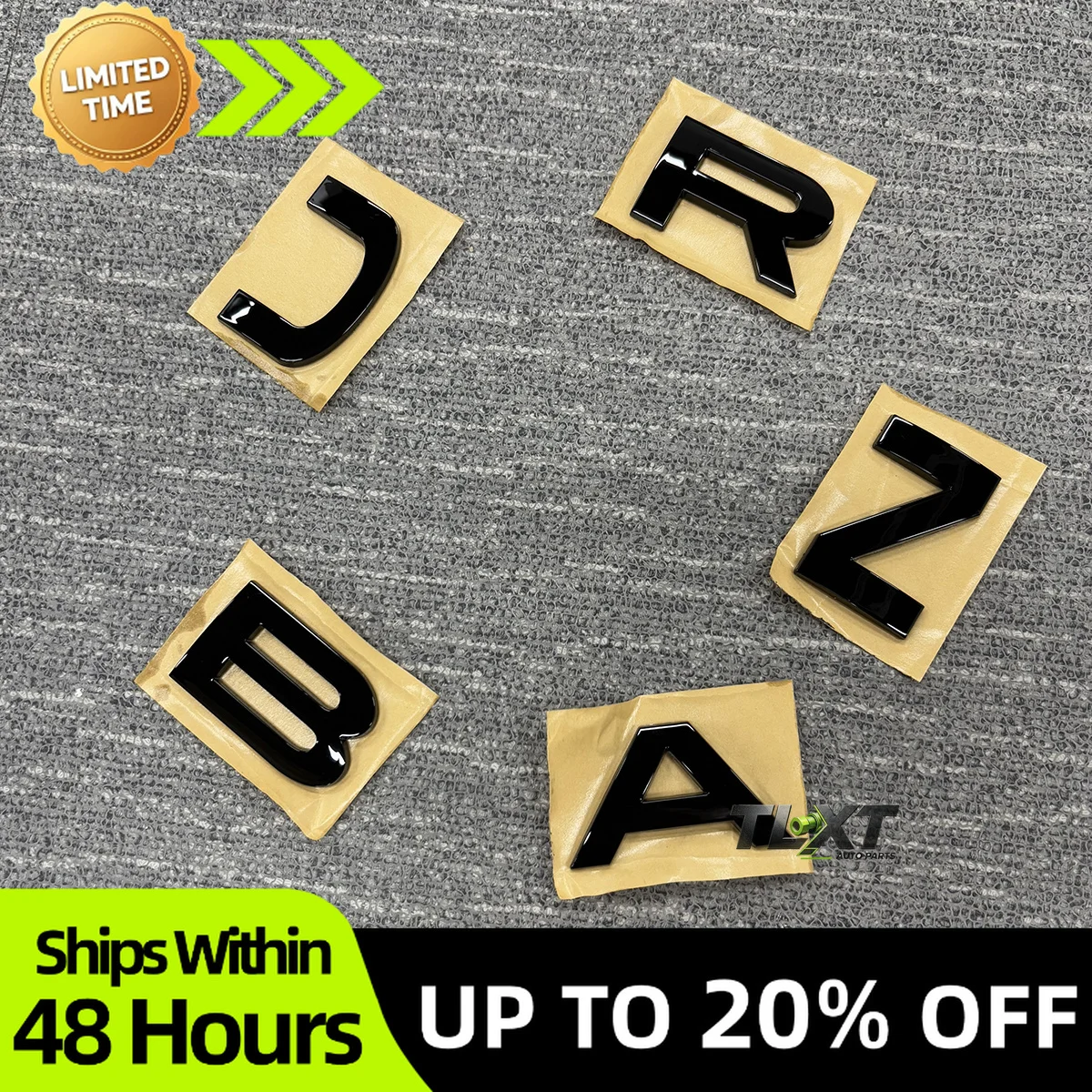 TLXT 3D ABS Logo for LR Defender L663 2020-2024 2025 2026 Urban Hood Letter Sticker Badge 35mm