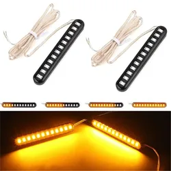 Flowing water flicker LED Motorcycle Light Bar Strip Tail Turn Signal Tail Rear Brake Stop Bulb Lamp Brake Light with sticker