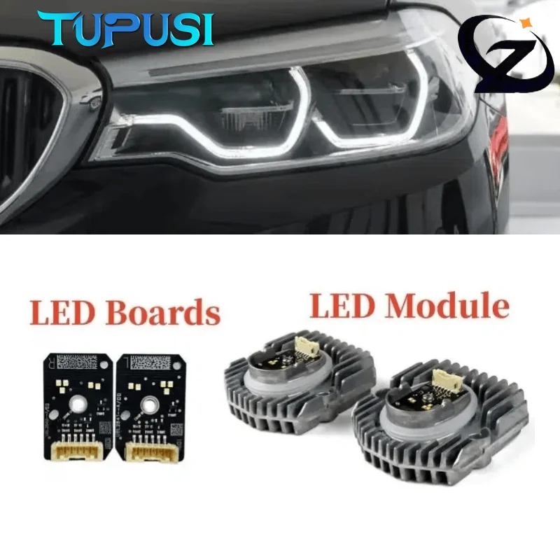 Image of Weiße DRL LED-Scheinwerfer für 2017-2020 BMW 5er Serie G30 G31 F90 M5 G32 Neue Adaptive Tagfahrlichter LED-Chips 63117214940