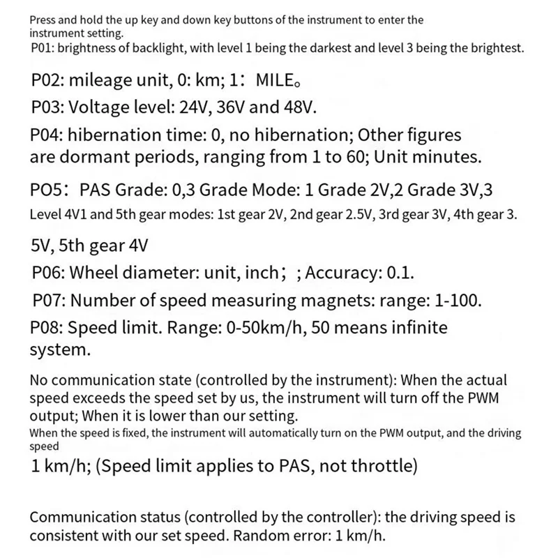 -PQWN LCD Display SW900 24 36 48V 52V 60V Electric Scooter 6 Pins Plug Riding Speed Time Power Display