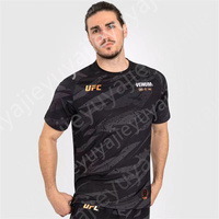 2025 New Hot selling UFC T-shirt Top Fighting New Men's Quick drying Short sleeved Sports T-shirt Fitness Training Short sleeved