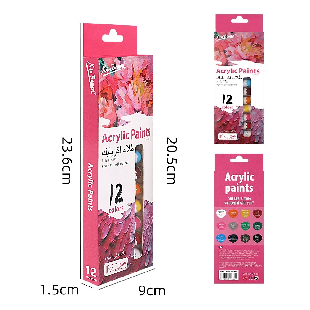 12 kleuren acrylverfset 9 ml waterdichte graffiti schilderij pigment kunstbenodigdheden voor beginnende kunstenaars handgeschilderde canvas muur
