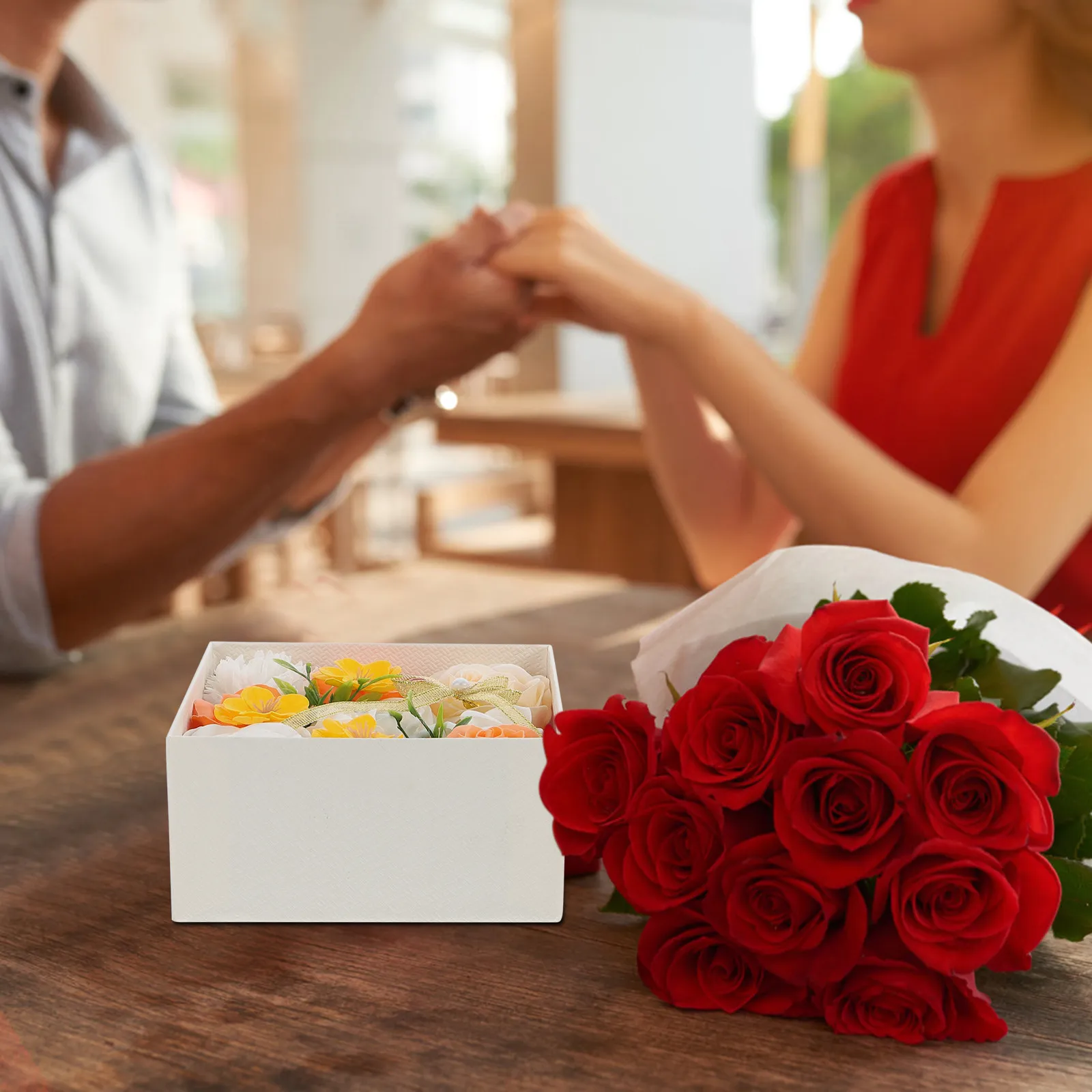 

1Pcs Soap Flower Gift Box Beautiful Long-Lasting Rose Design Home Decor Party Birthday Holiday Celebration Cozy Dinner Mood