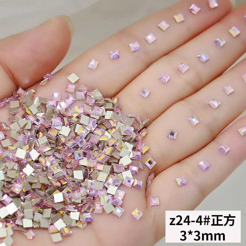 50PCS Sparkle Mini Cognac Pink Flatback Diamonds Star Marquise Love Glass Nail Art Rhinestones Decorations Manicure Ornaments image 3