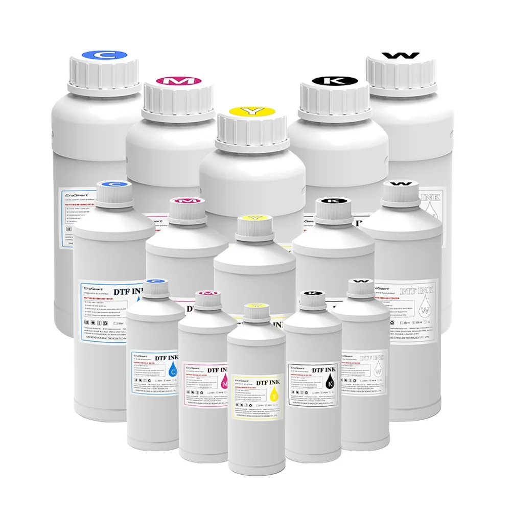 Garment DTG Ink Textile Ink CMYKW DTG Ink For Cloths Printing