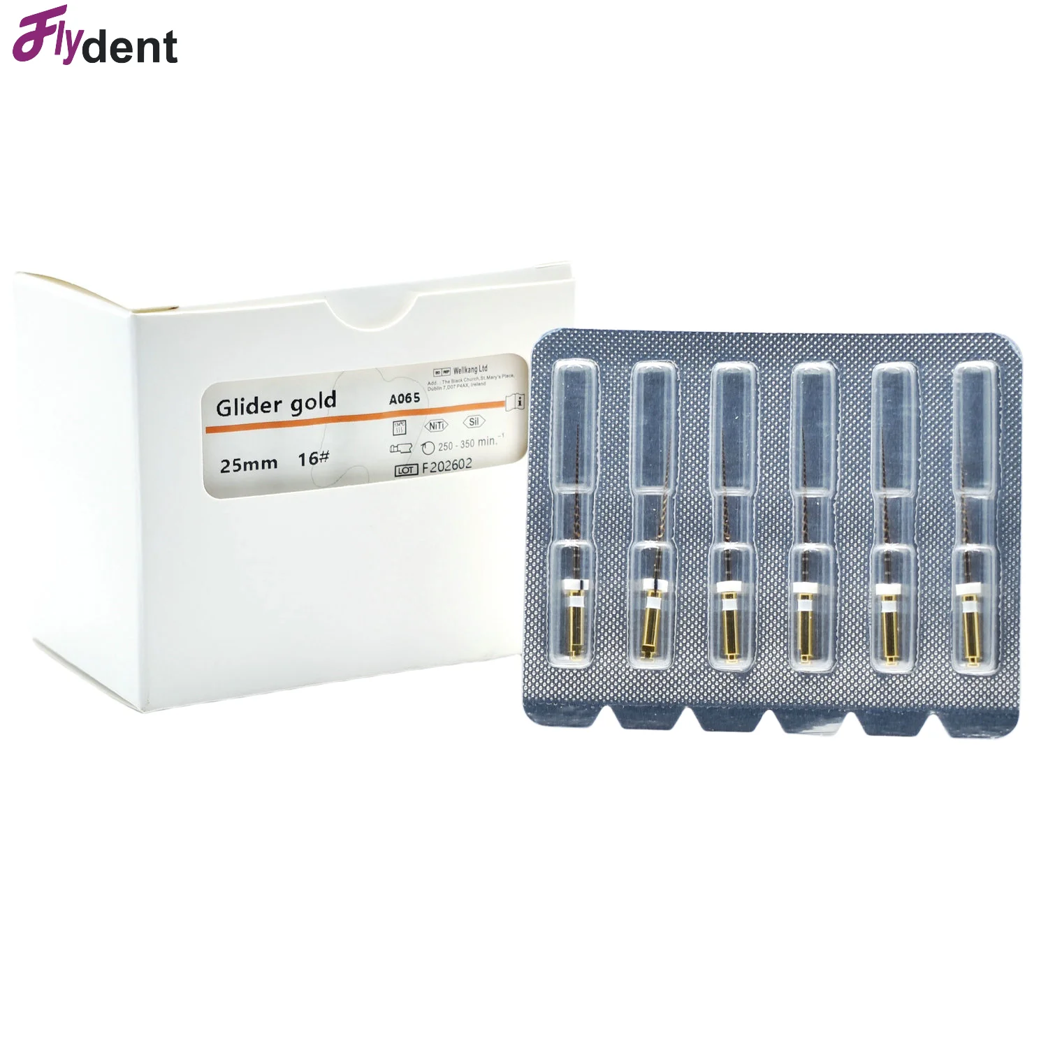 

Dental Golden Glide File Heat Activated Canal Root Files Engine Use for Preparing Root Canal Treatment 6pcs